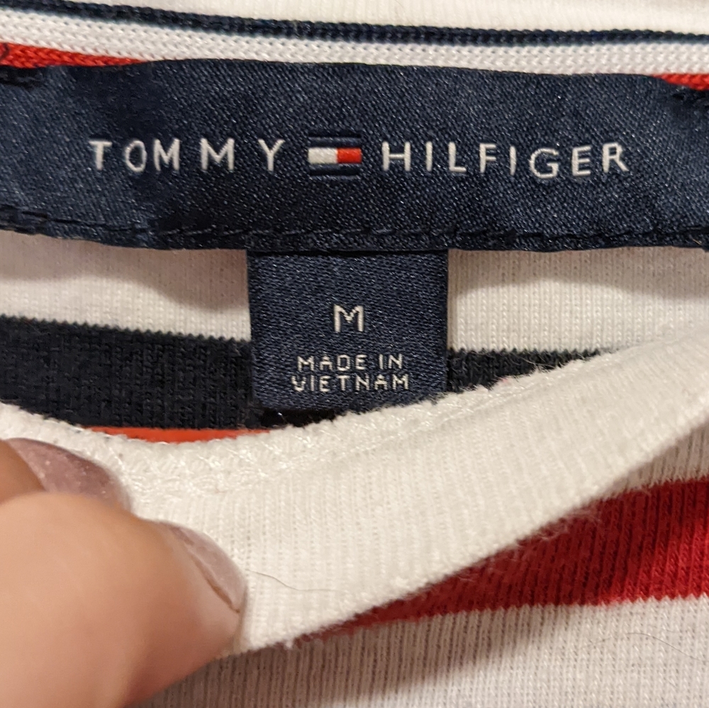 Tommy Hilfiger. T-shirt dress. Size medium women's. Red, white, and blue striped